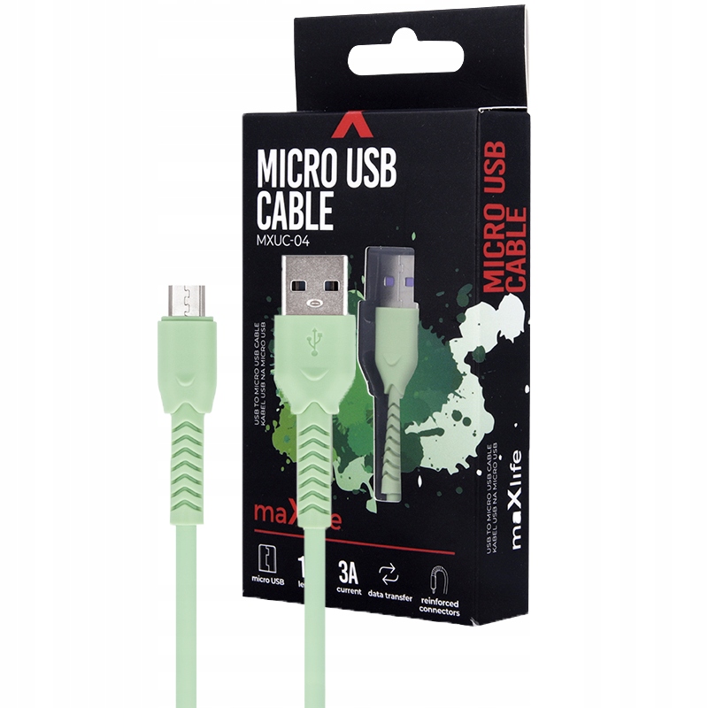 

Maxlife Kabel Ładowarka 3A 1m Usb do Micro Usb
