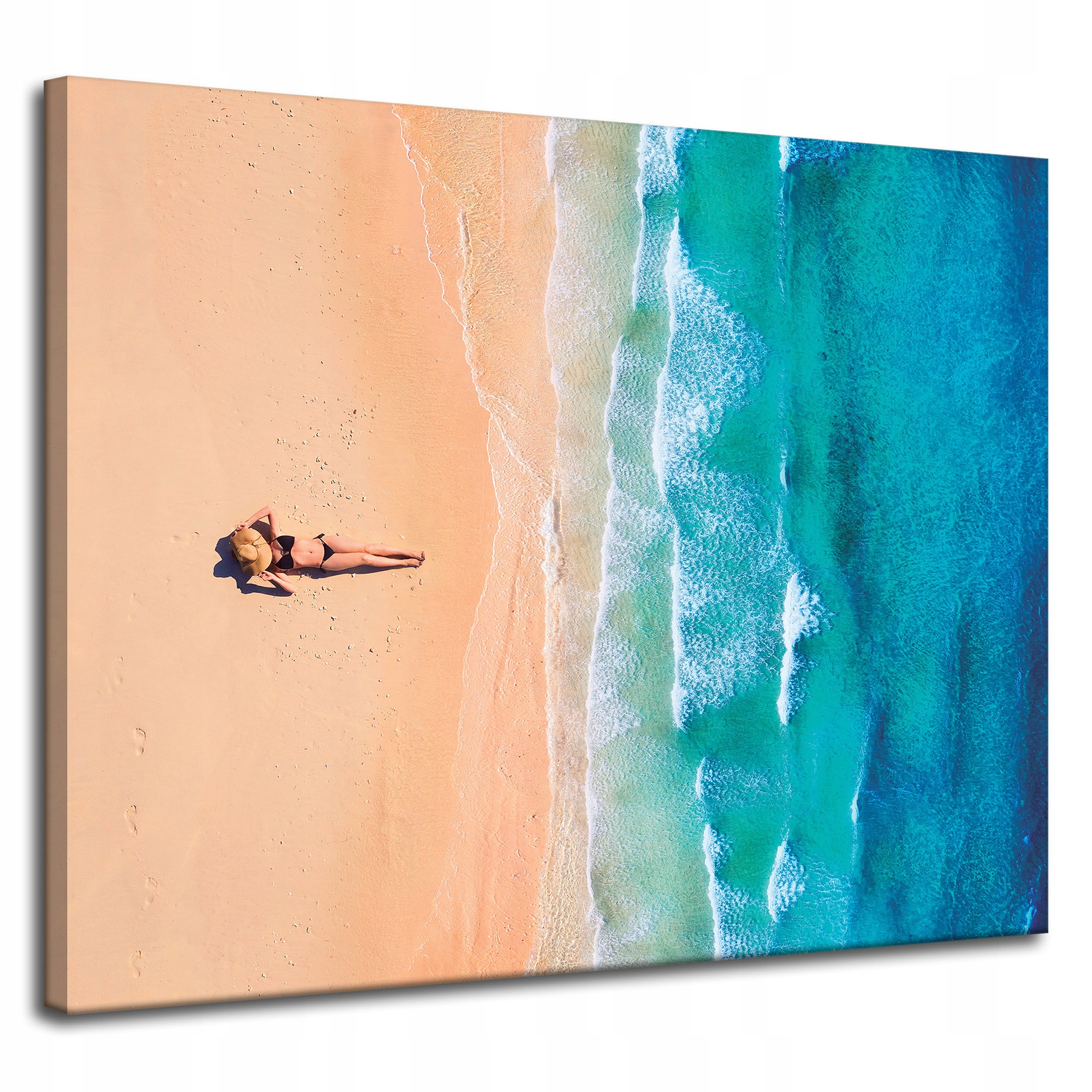 Obraz na plátně Žena Bikini Pláž Voda 100x80 cm Ideální jako dárek