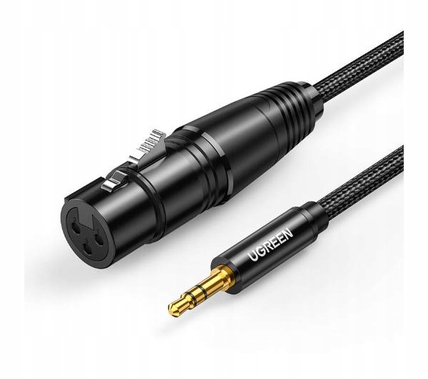 Kabel analogowy audio UGREEN AV130 XLR / Jack 3,5mm 2 metry
