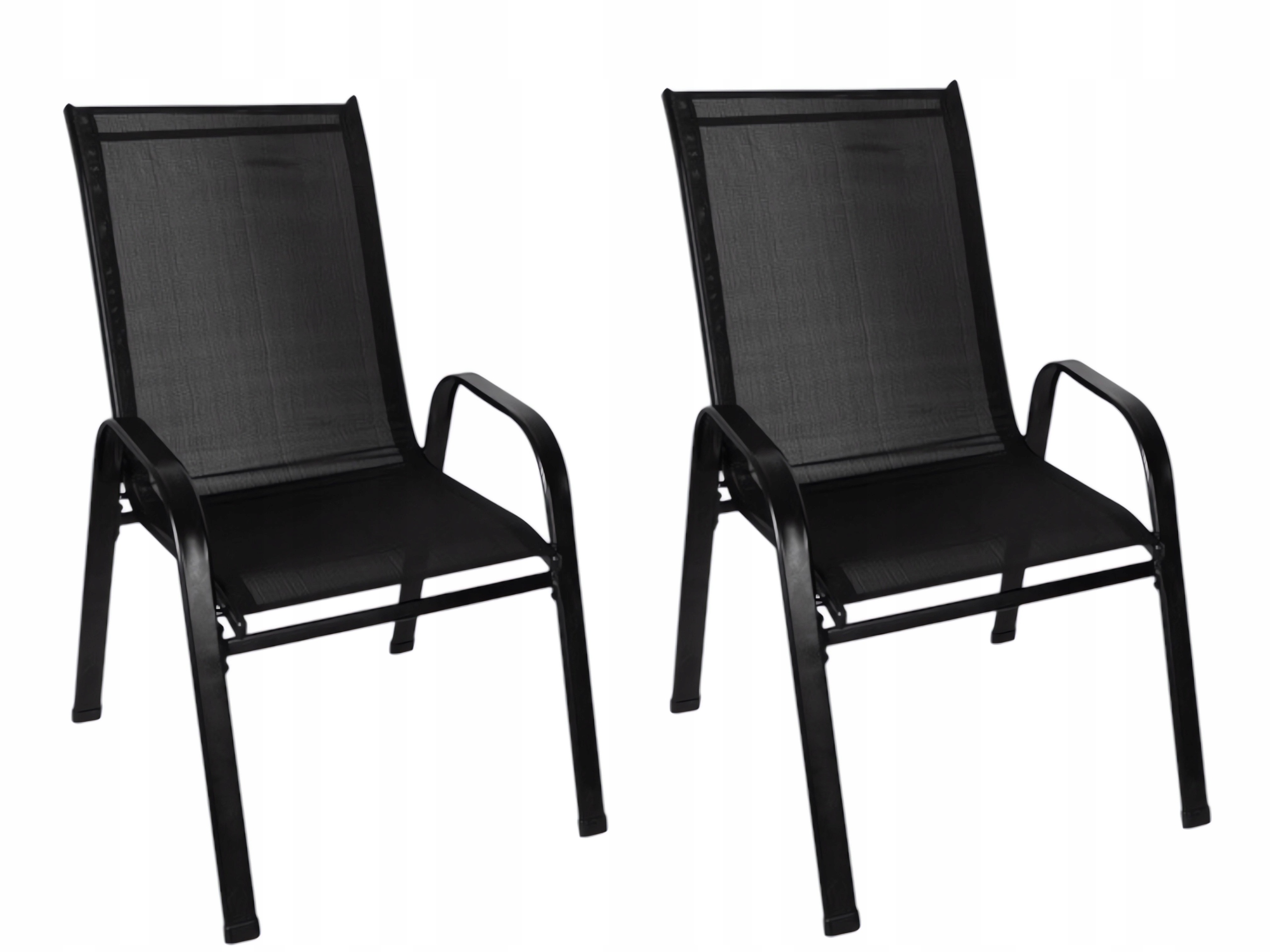 Gardlov 25290 Záhradná stolička stohovateľné čierne 2 ks, čierna