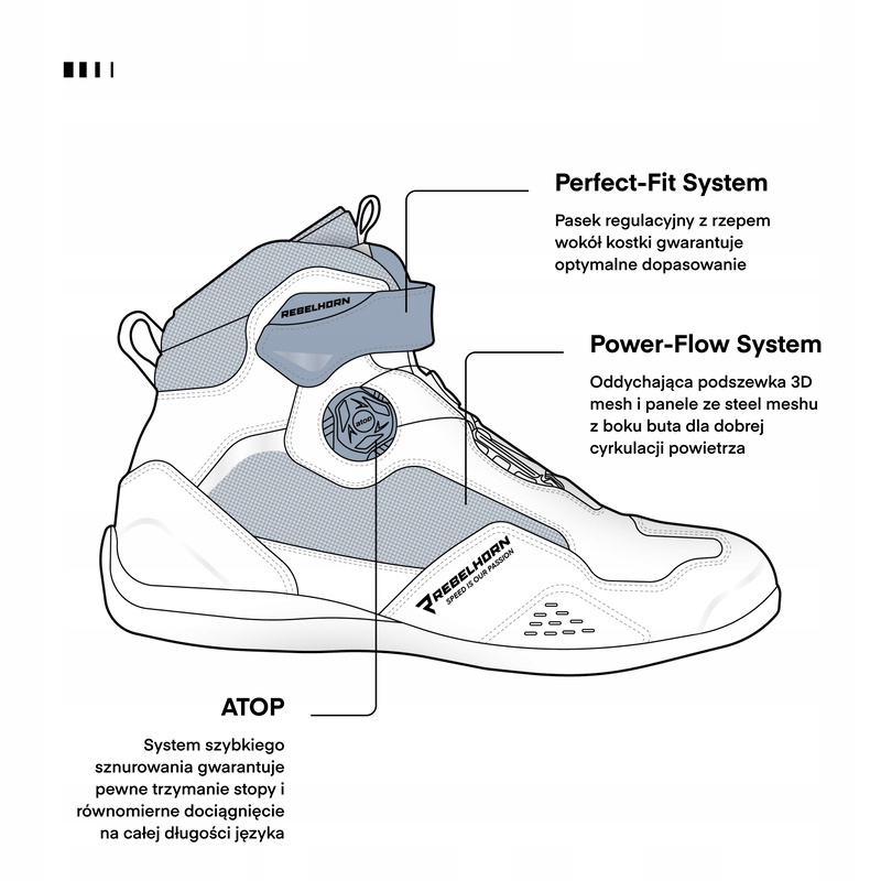 Motocyklové Topánky Rebelhorn Spark 2 Black Fluo Yellow 38