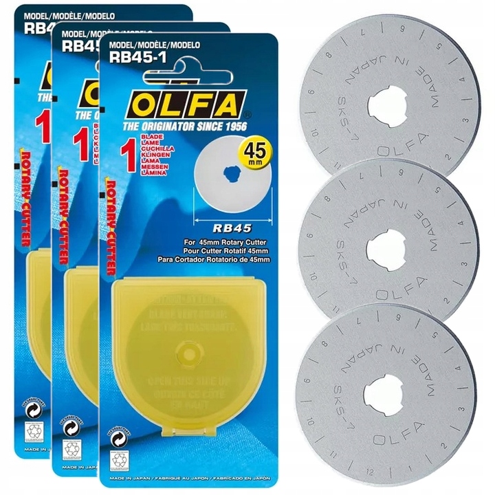 

Ostrze Olfa RB45-1 do noża krązkowego 45mm 3 szt