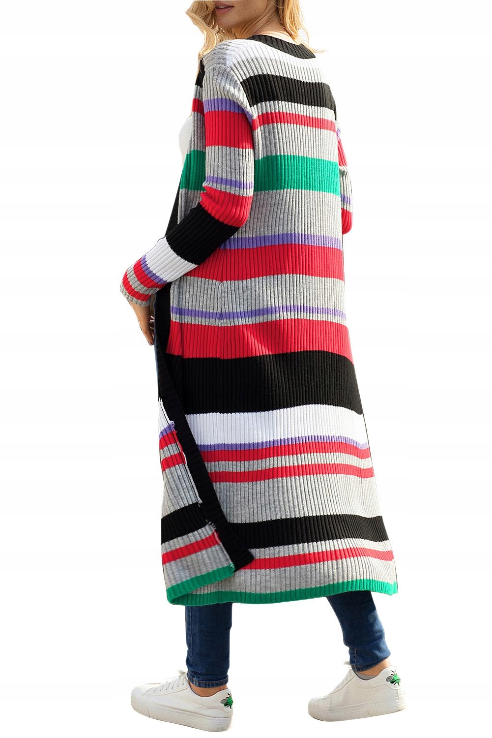 Sweter/kardigan, paski M/L Rozmiar M/L