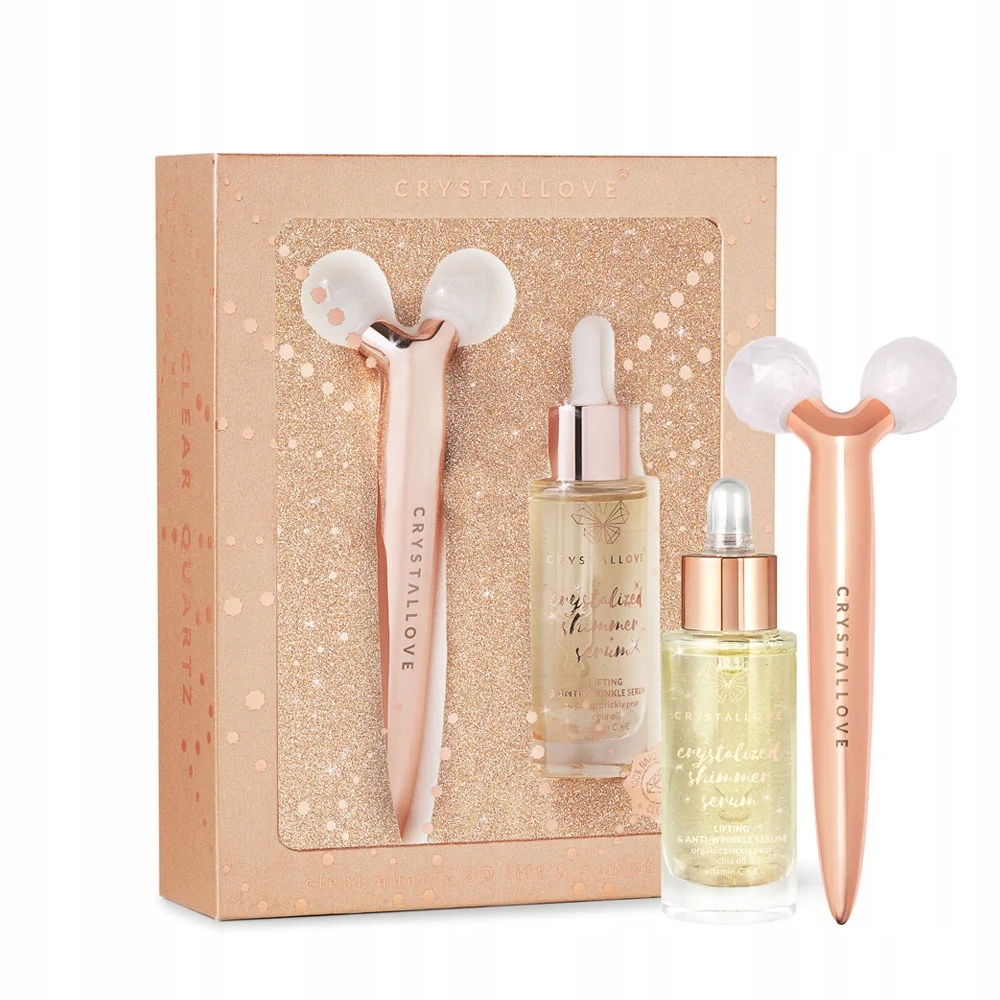 Crystallove Clear quartz 3D lift & sculpt set masážní přístroj liftingový a sýrový set