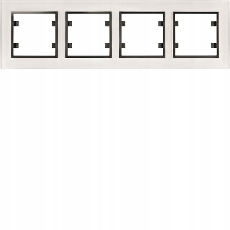 Hager Lumina Passion biele sklo rámček 4