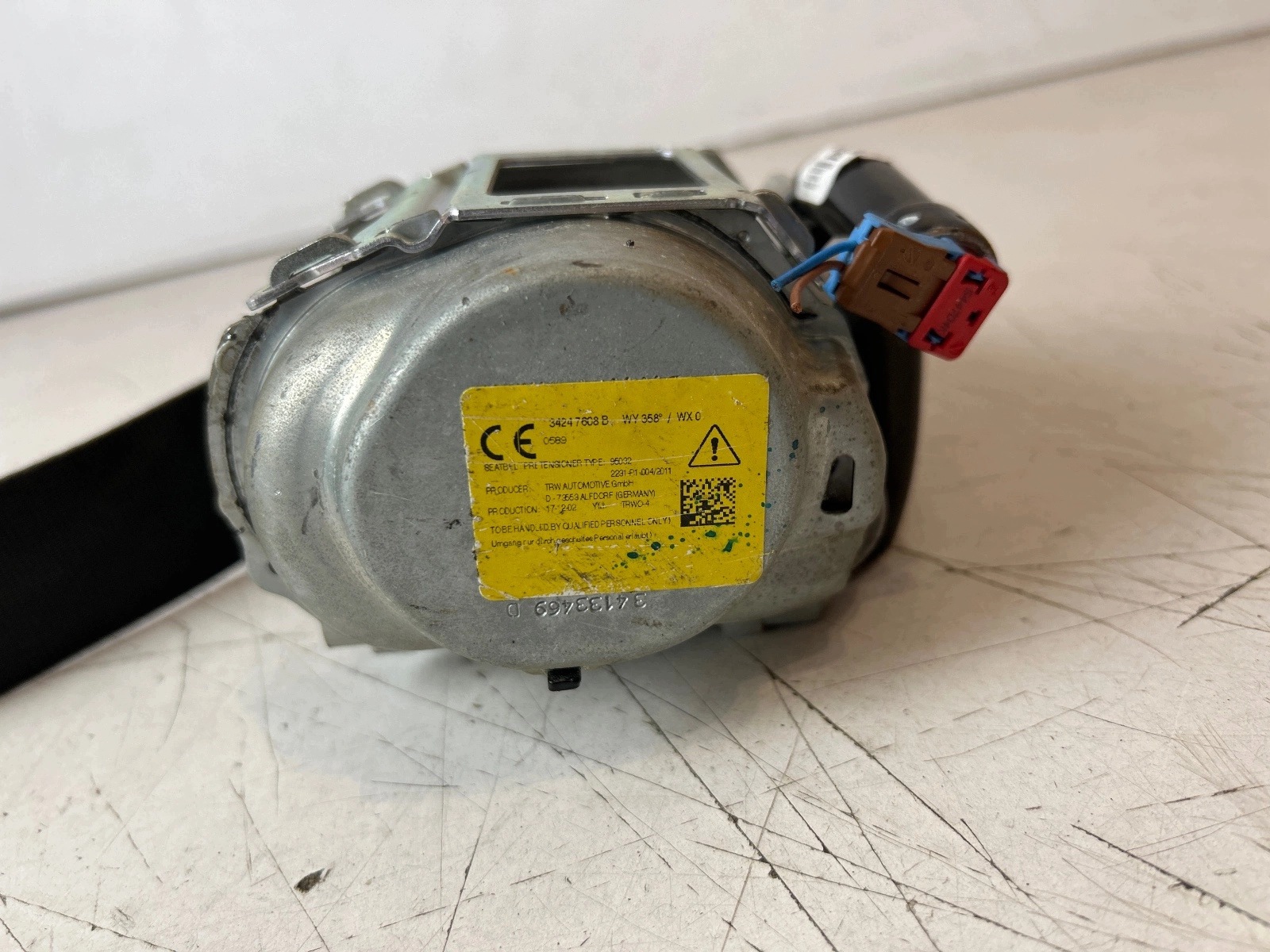 tension belt safety front front right Renault Trafic III Vivaro B