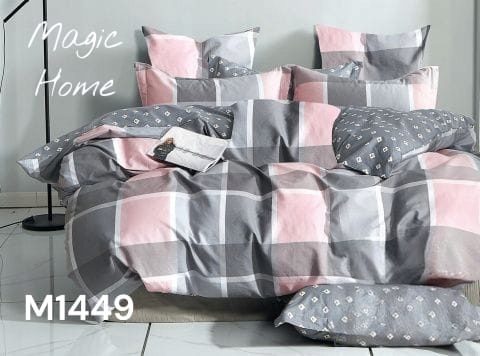 Komplet Pościeli 200X220 100% Bawełna 3 Częściowa Dwustronna