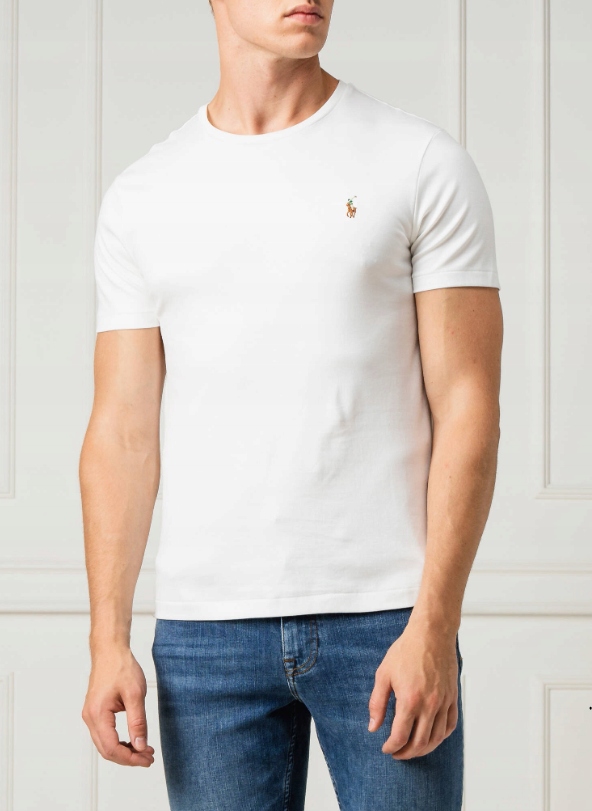 Pánské tričko Polo Ralph Lauren 710740727002 Bílá velikost XL