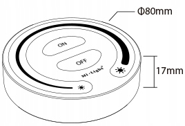 PILOT naścienn PANEL MiLight FUT087B taśm LED MONO Typ pilot