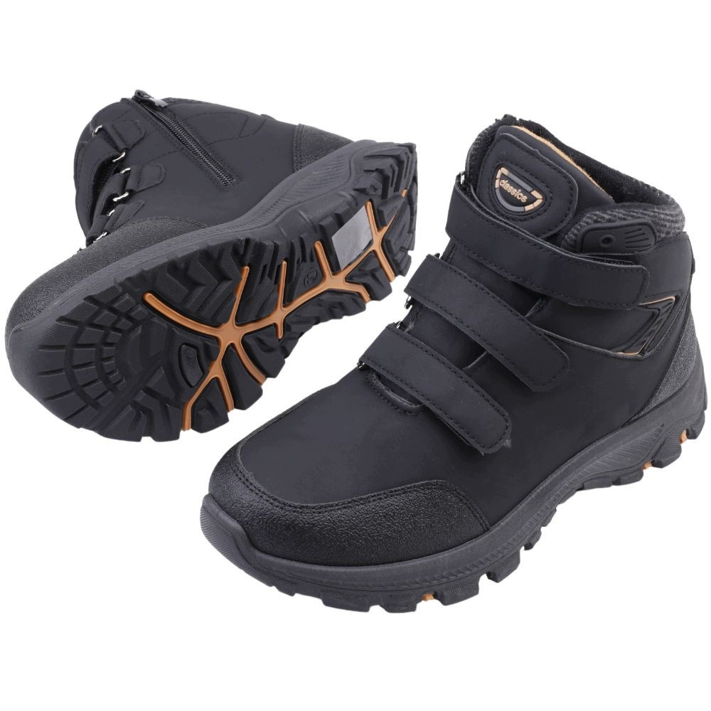 Buty Zimowe Chłopięce Rzepy Sportowe Suwaki Ocieplace Trapery Śniegowce R41