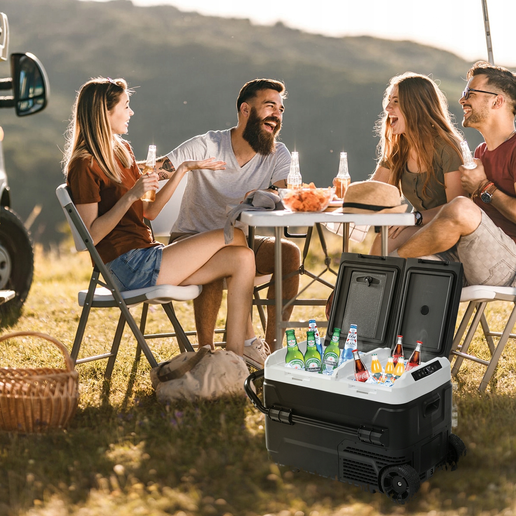 Lodówka samochodowa turystyczna kompresorowa 42L Rodzaj elektryczne