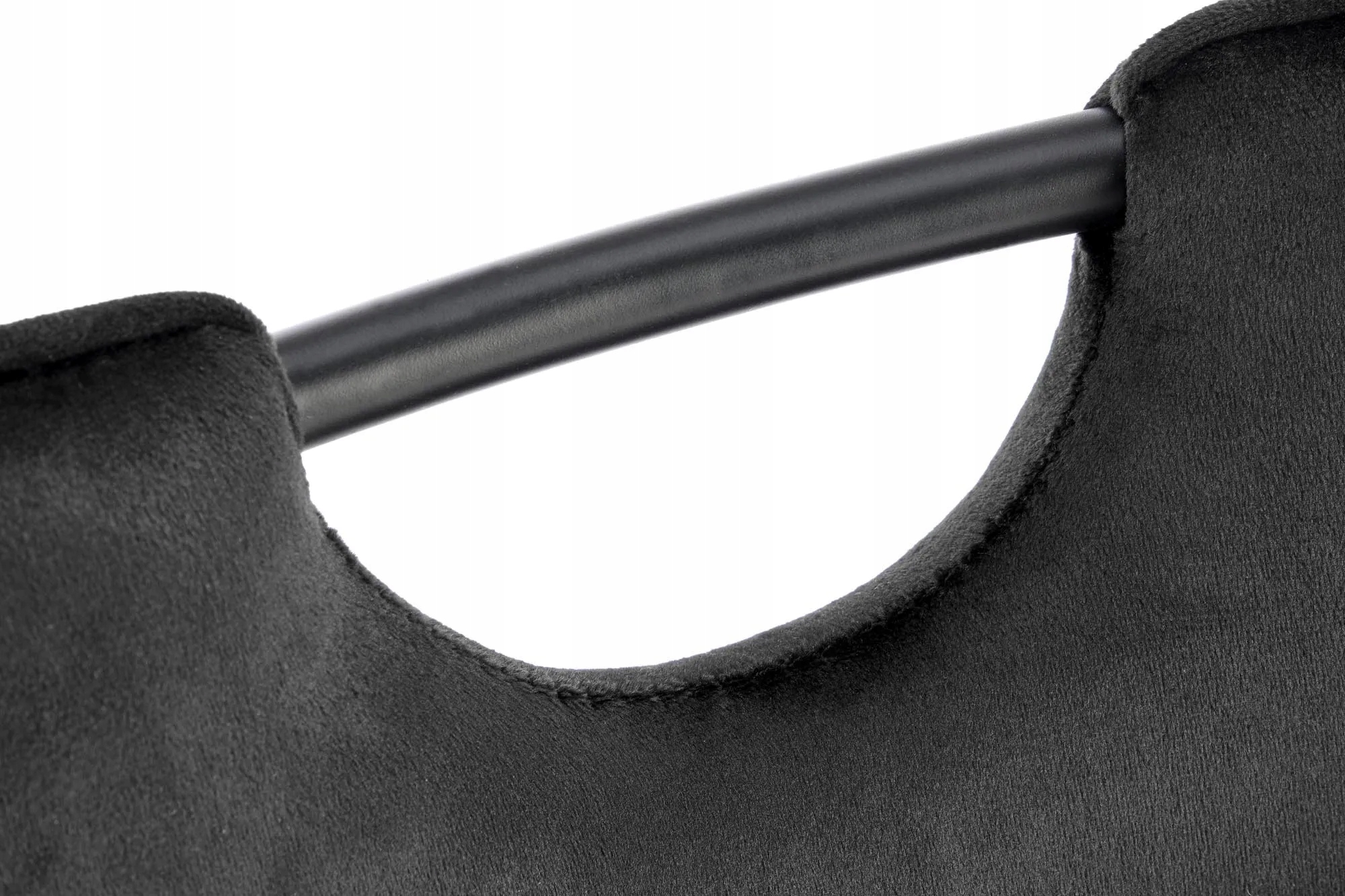 Krzesło K521 Czarne Aksamitne do Jadalni Metalowe Waga produktu z opakowaniem jednostkowym 5 kg