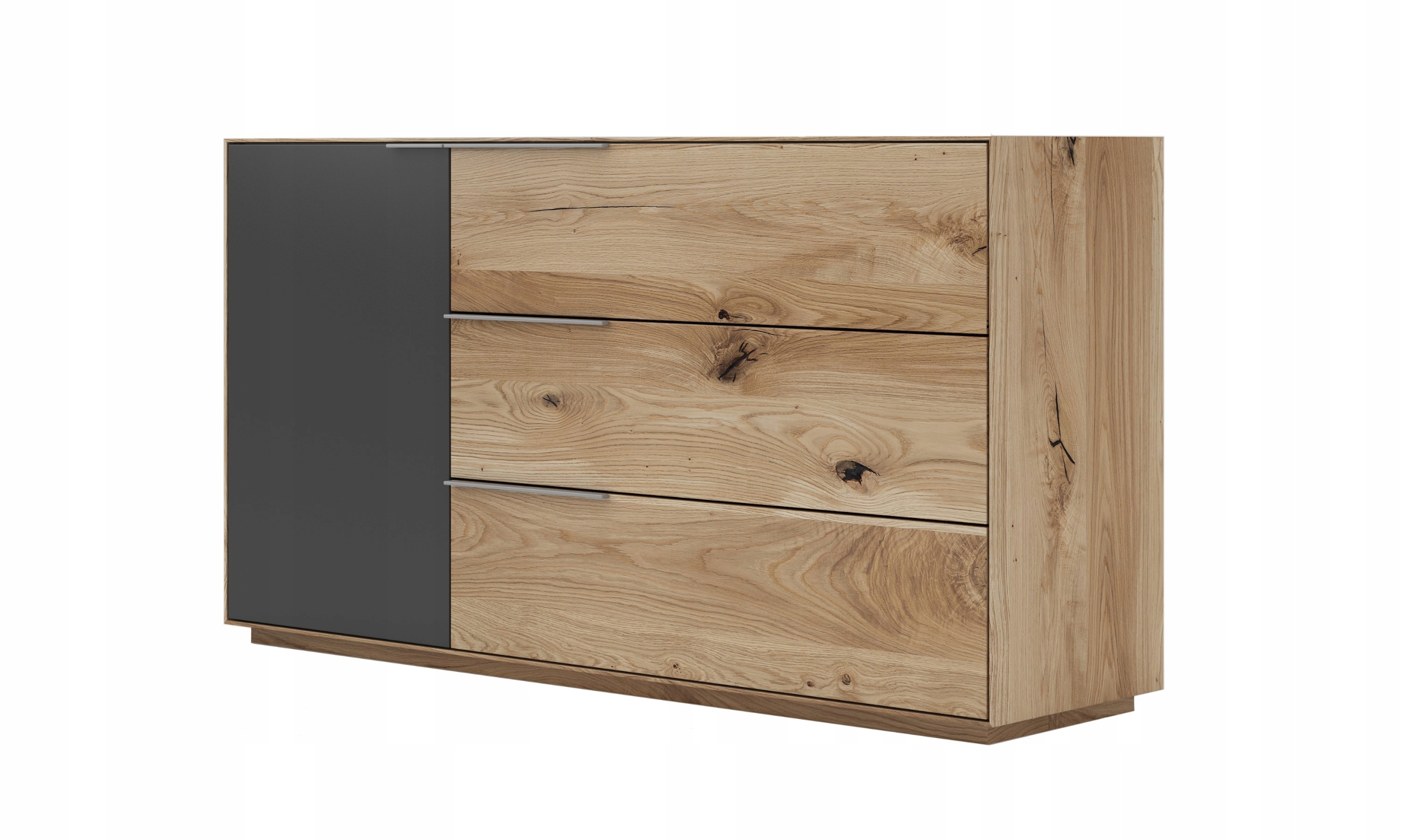 

Komoda dębowa lite drewno 150 cm szuflady Ceres