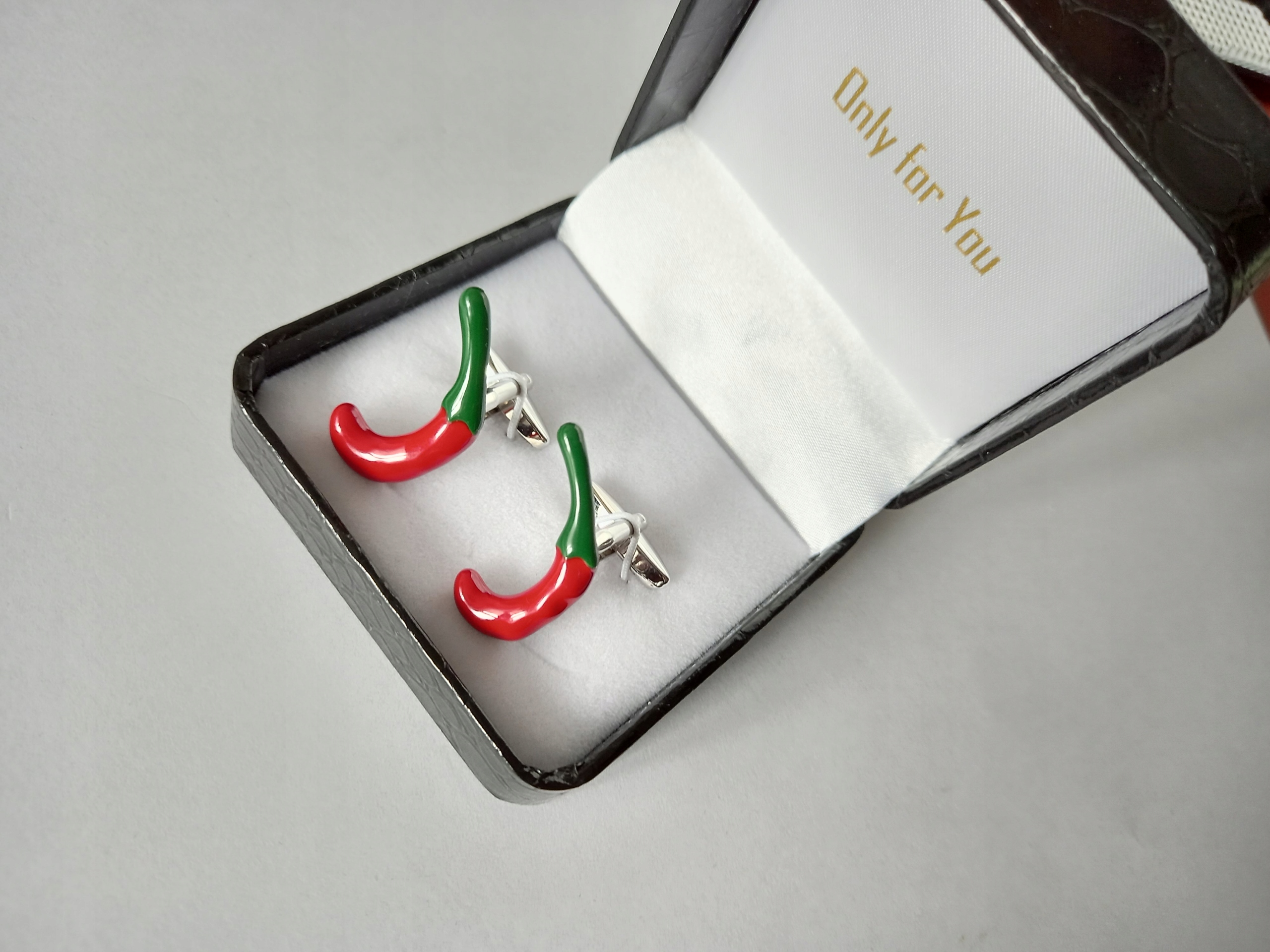 Spinki do mankietów Exciting Narciarz Narty Sport Wykończenie polerowane rodowane