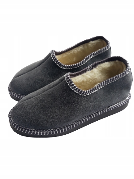 BAMBOSZE CIEPŁE SKÓRZANE OWCZA WEŁNA GÓRALSKIE*40* Marka inna