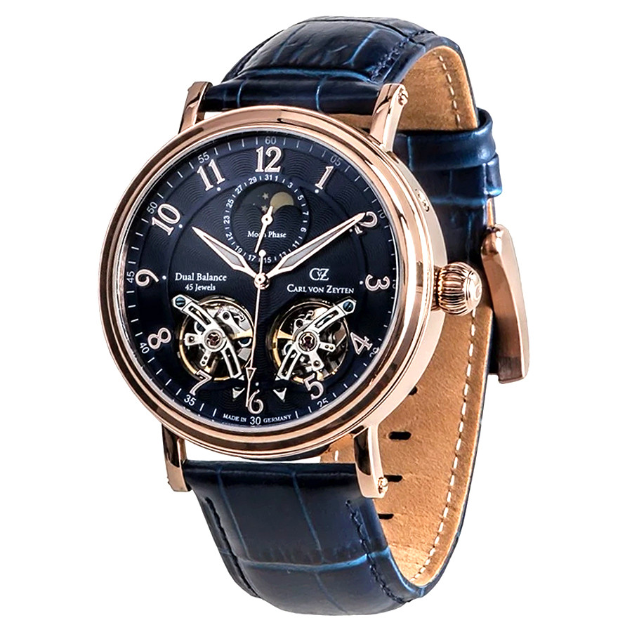 Pánské Hodinky Carl von Zeyten CVZ0054RBL, modrý pásek