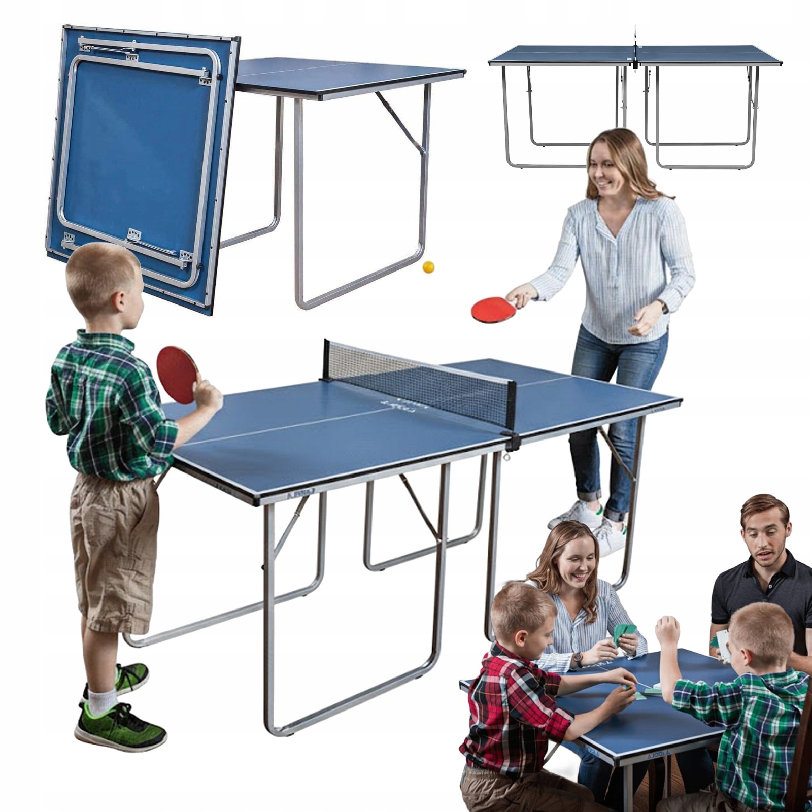 Skládací stůl na ping pong pro děti Joola Midsize modrý 168 x 84 cm