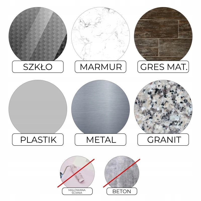 Komplet wieszaków łazienkowych haczyk przyssawka Kolor czarny beżowy