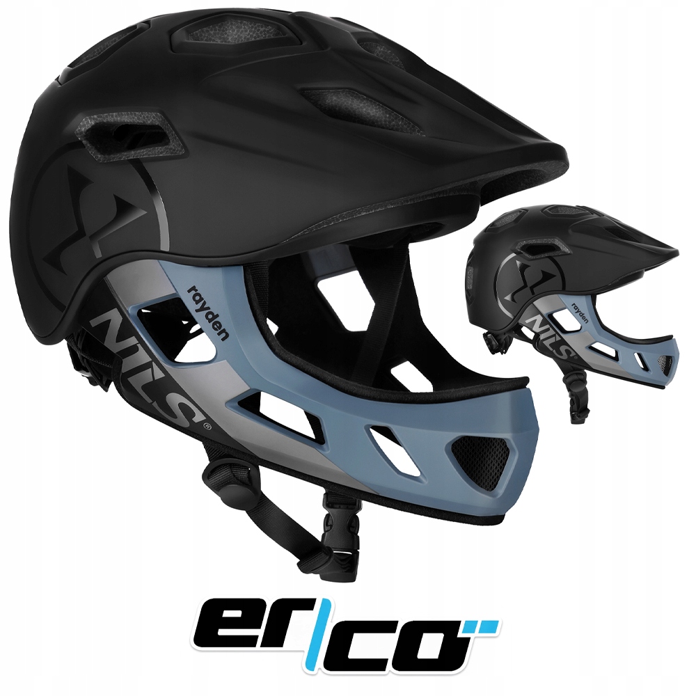 Kask Rowerowy DOWNHILL Dziecięcy MTB In-mold 2w1 Odpinana Szczęka Full Face