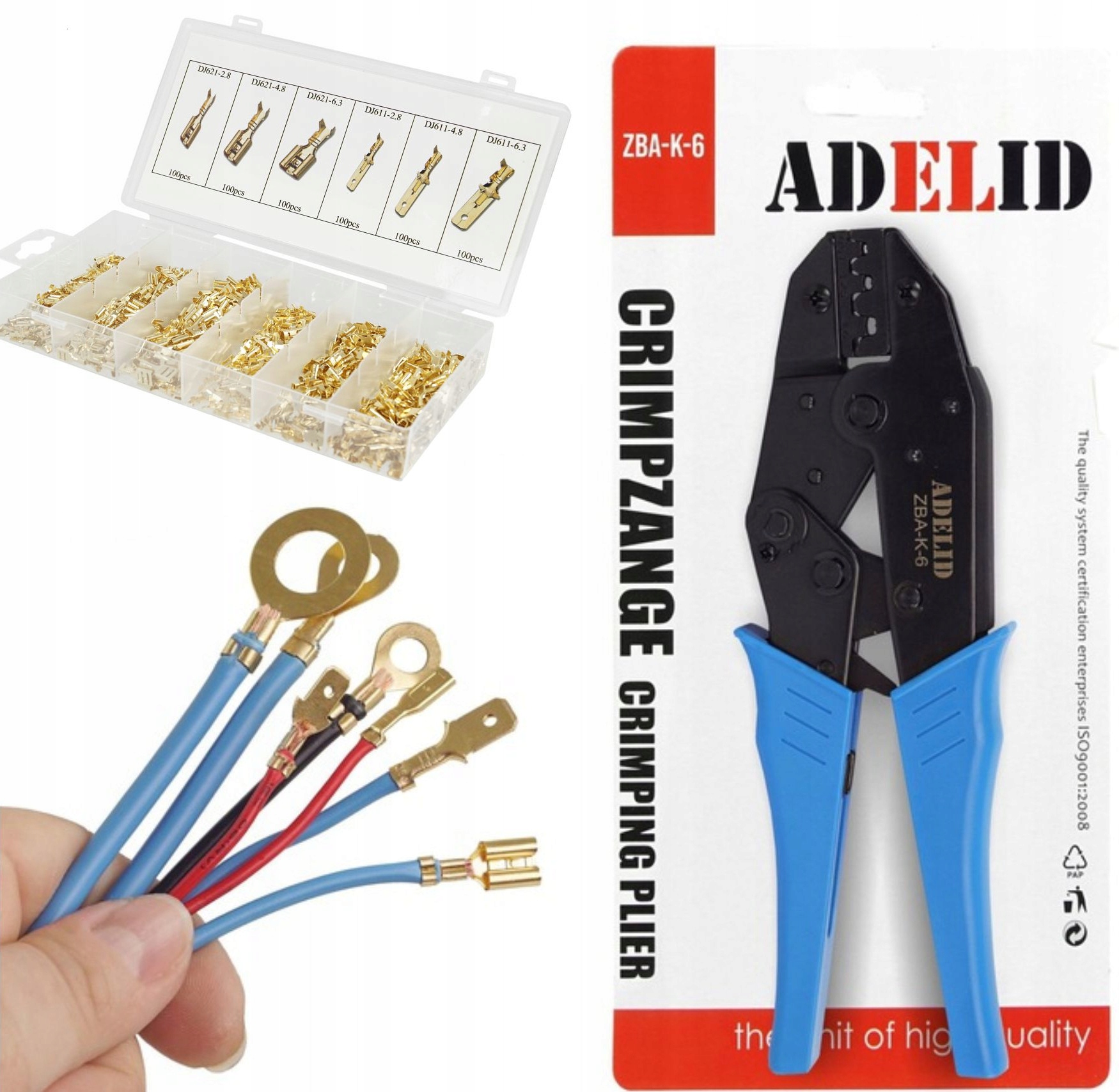 ZESTAW KONEKTORÓW ELEKTRYKA KONEKTORY WSUWKI 600SZ