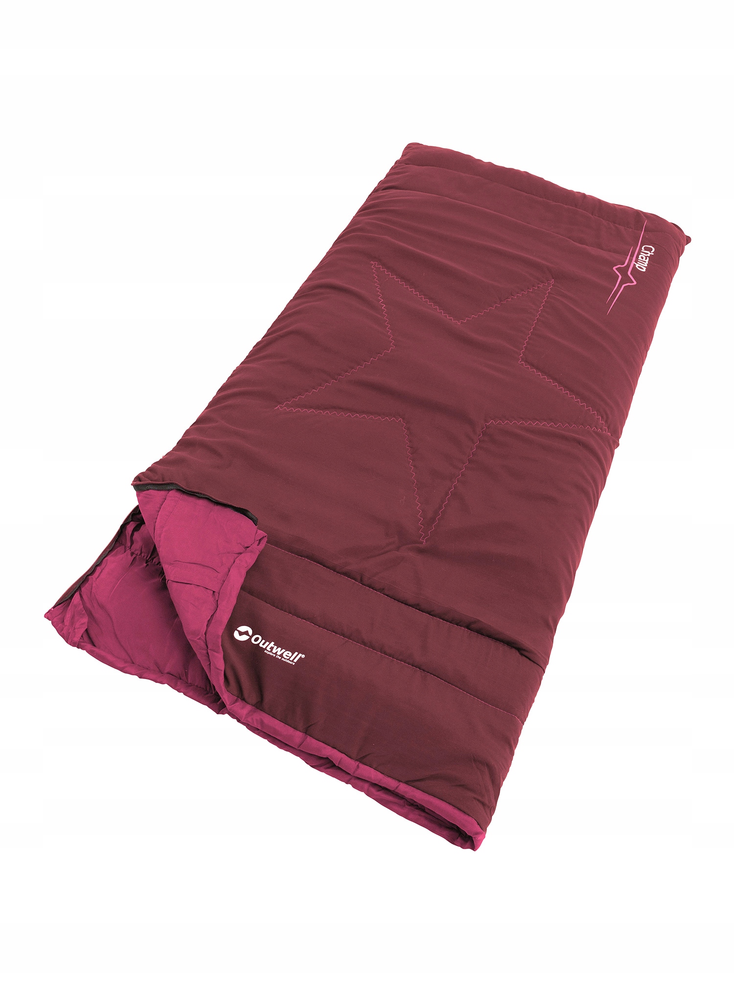 Spací pytel pro děti Outwell Champ Kids (130 cm) deep red Levý