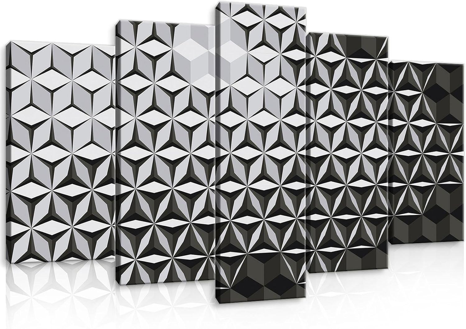 Obraz 100x60 Abstrakce 3D geometrie šedý monochromatický vzor struktura