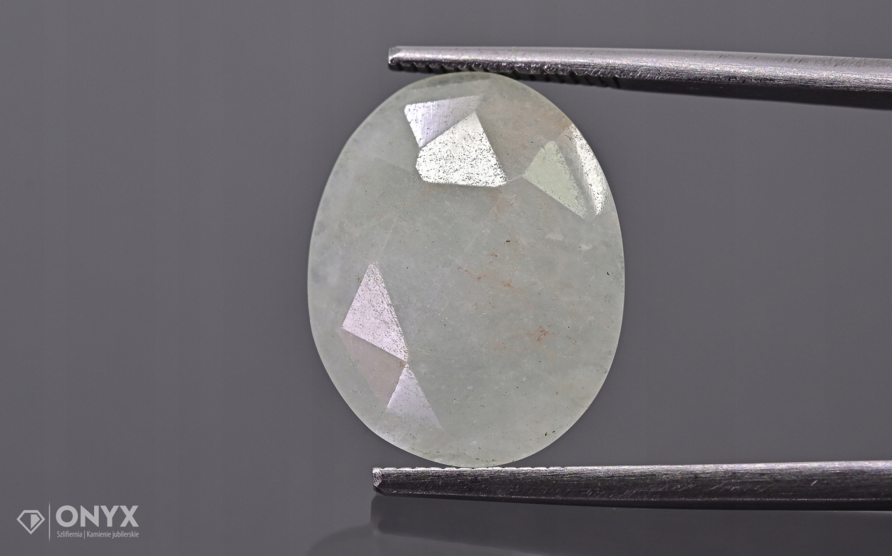 Akvamarín fasetovaná nepravidelná rozeta 16,5x13 m