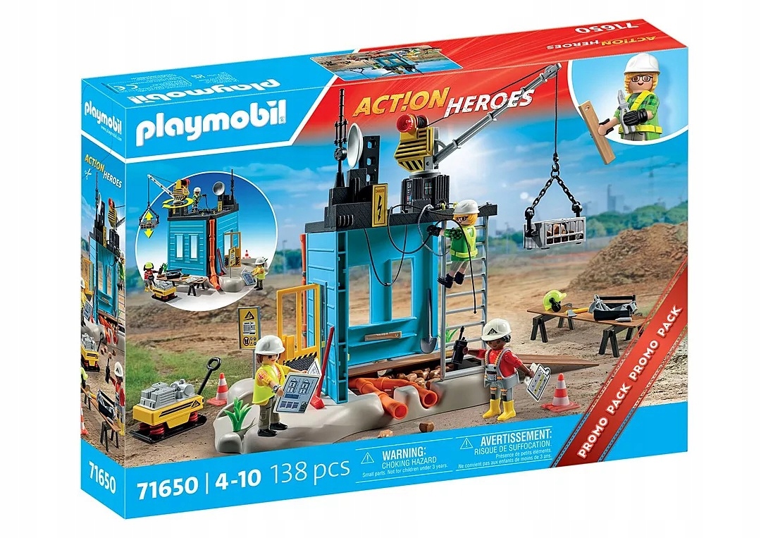 Klocki Playmobil 71650 Act!on Heroes Plac Budowy