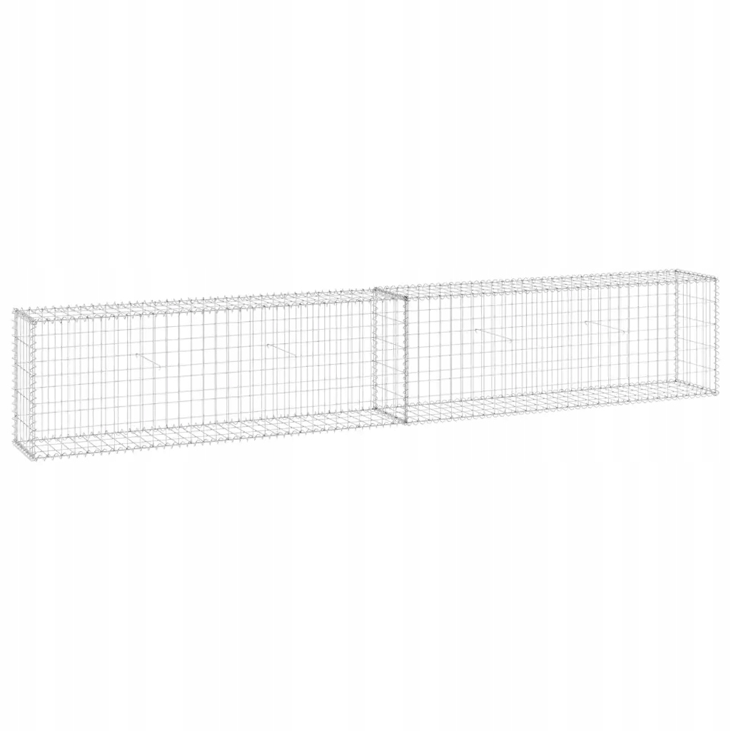 Gabionový koš z galvanizované oceli 300 x 30 x 50 cm Stříbrný