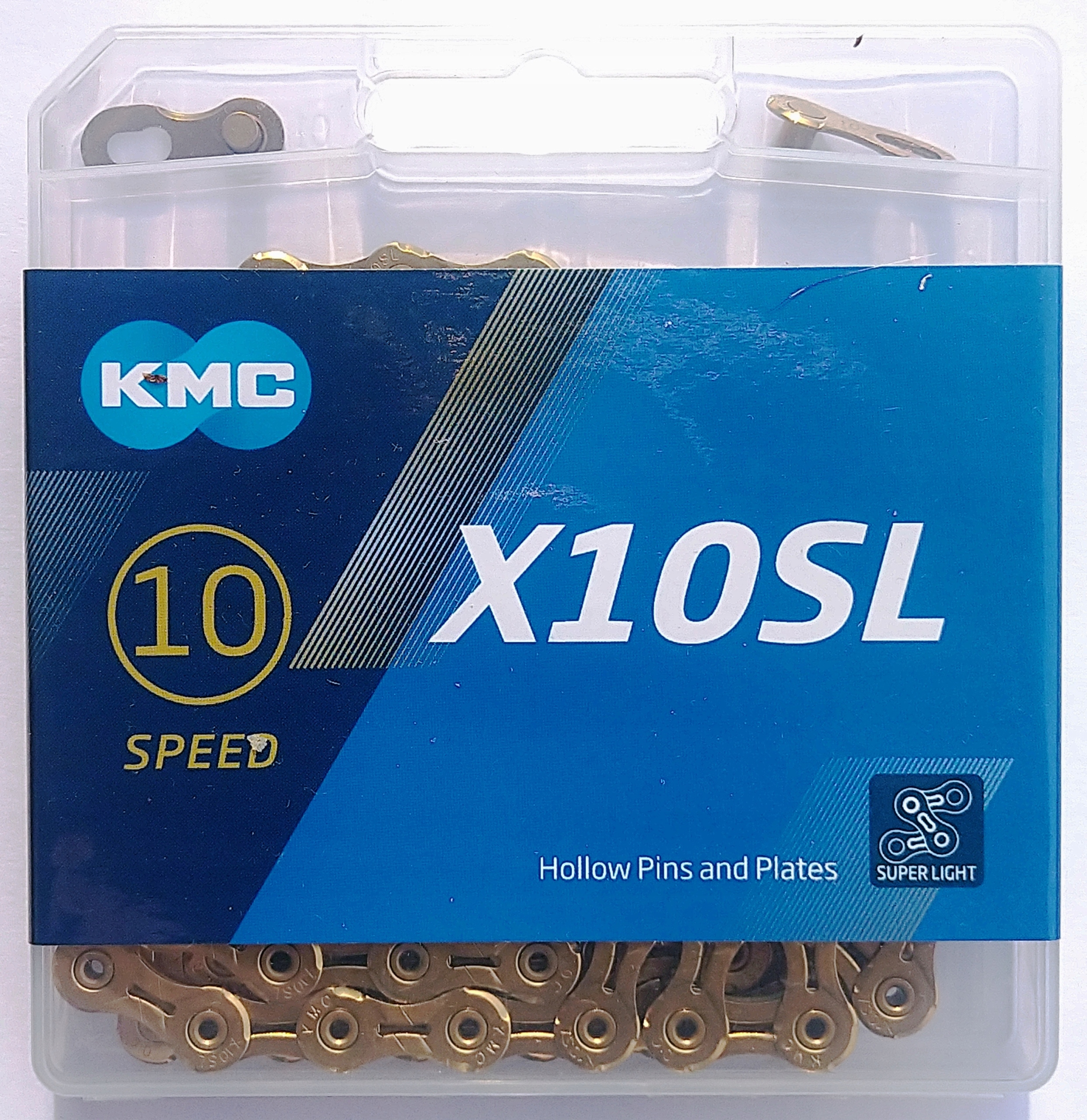 Řetěz na kolo Kmc X10SL Ti-N Gold 114 l box