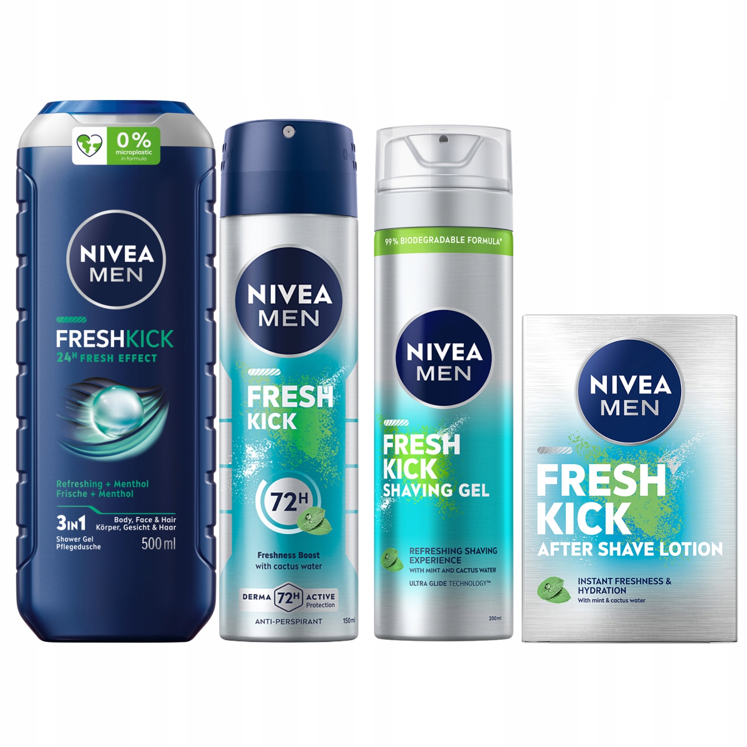 Nivea Men Antyperspirant Do golenia Woda po goleniu Żel prysznic
