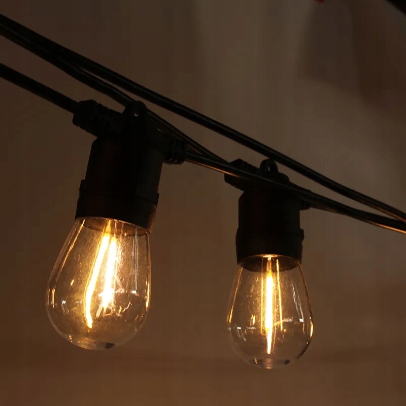 GIRLANDA ŚWIETLNA LED OGRODOWA BALKONOWA 15M TARASOWA 15x Żarówek 1W MOCNA Średnica kuli 4.5 cm