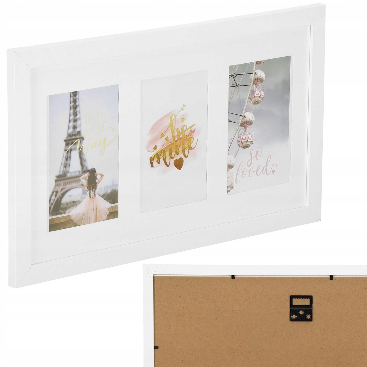 

Galeria Ramka Na Zdjęcia 3x 10x15 cm Foto Biała