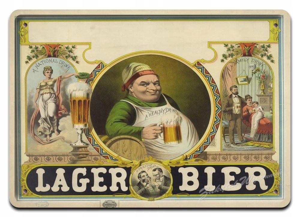Piwo Metalowy Szyld Plakat Obrazek Vintage #02074