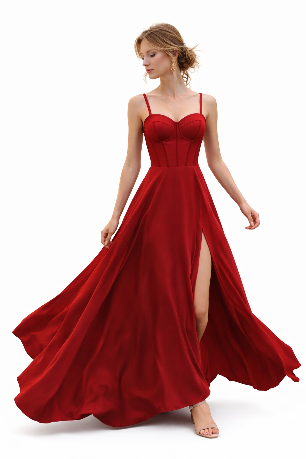 Červené Šaty Maxi M I4A