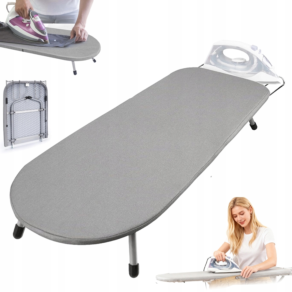 Levně Žehlicí Prkno Skládací, Šedá Barva S Úchytem A Háčkem Šetří Místo