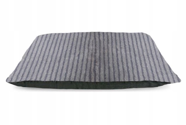 Levně Pelíšek pro psa 70x90 cm Šedá polštář s odnímatelným potahem