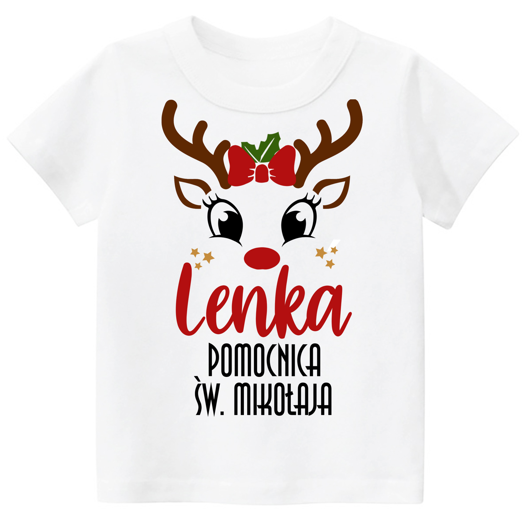 

Koszulka świąteczna Pomocnica Św Mikołaja Imię 134