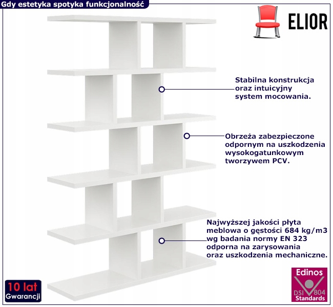 REGAŁ STOJĄCY LUB WISZĄCY ŚCIENNY 9 KOLORÓW NA KSIĄŻKI NOWOCZESNY MODUŁOWY Kod producenta R8578