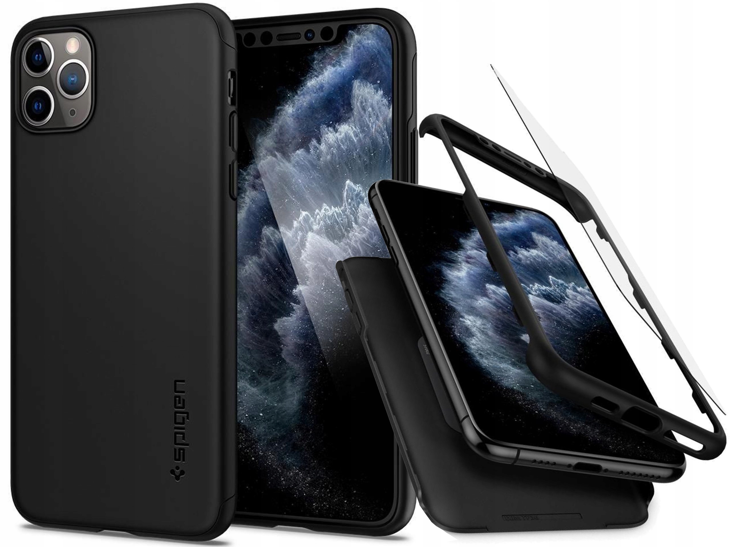 

Cienkie Etui Spigen iPhone 11 Pro Max + Szkło Glas