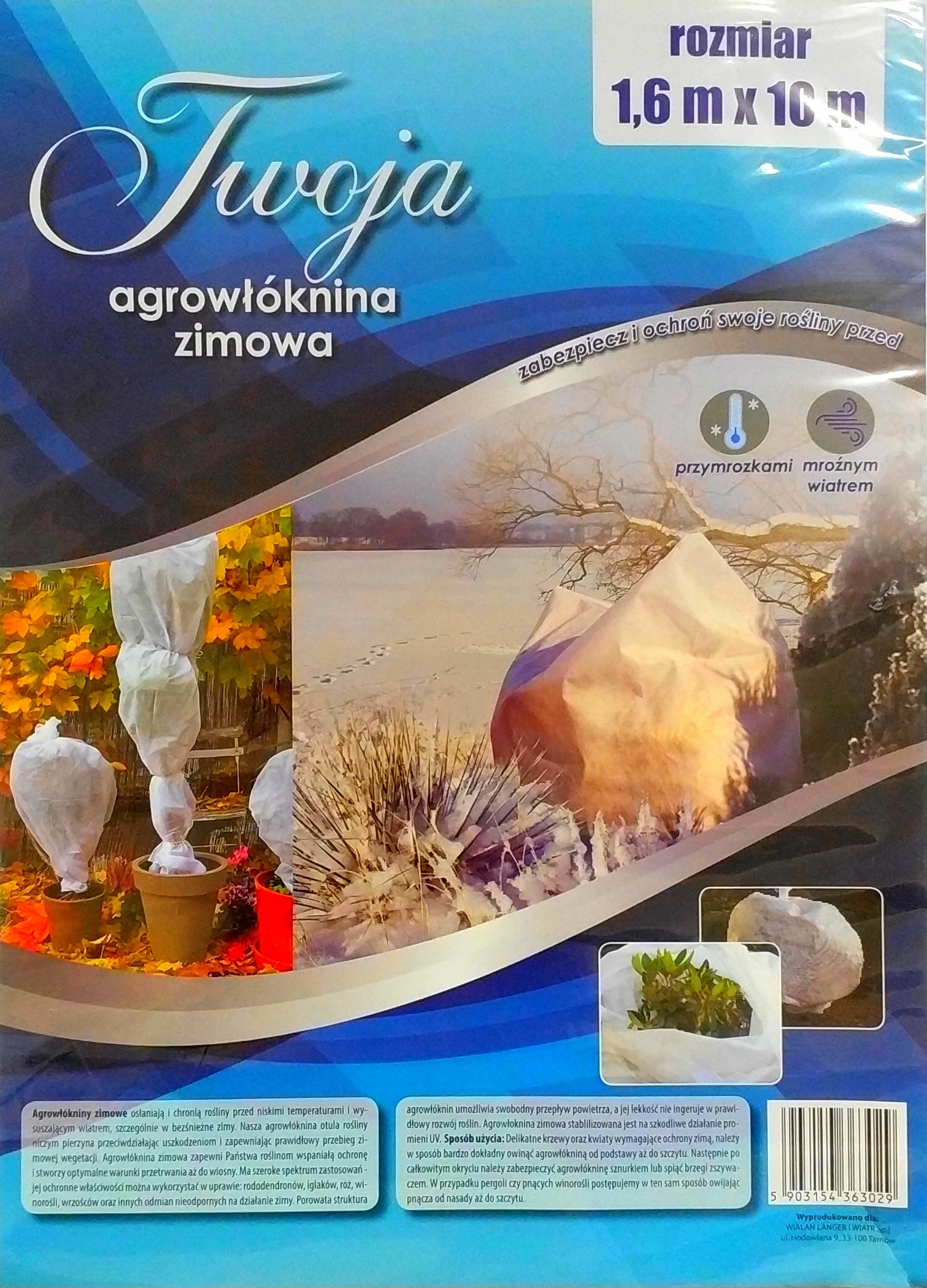 

Agrowłóknina Zimowa Biała Gruba 50G 1,6x10m Twoja