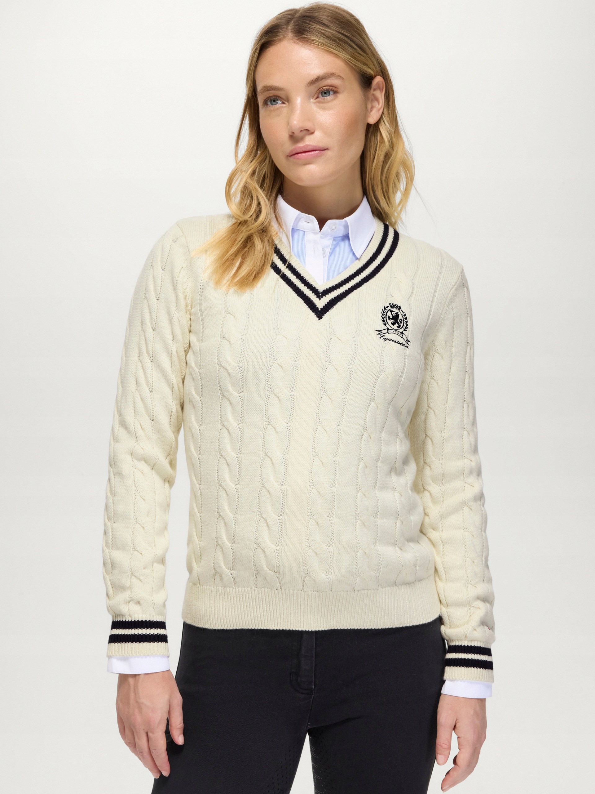 Tommy Hilfiger, Sweter Roseville, Ecru Xs