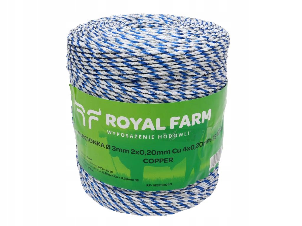 Rm Pletivo, pro elektrizátor 3 mm, 2x0,20 mm Cu, 4x0,20 mm Ss bílo-modré