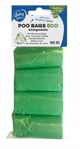 

Duvo+ Worki Na Odchody Zielone 4x20szt Biodegrad