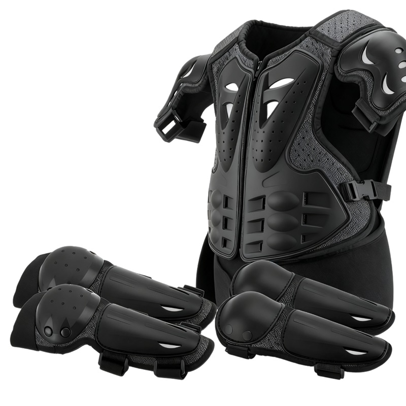 Sada ochranných brnění pro děti ve věku 5-13 let na motorku, kolečkové brusle, koloběžku