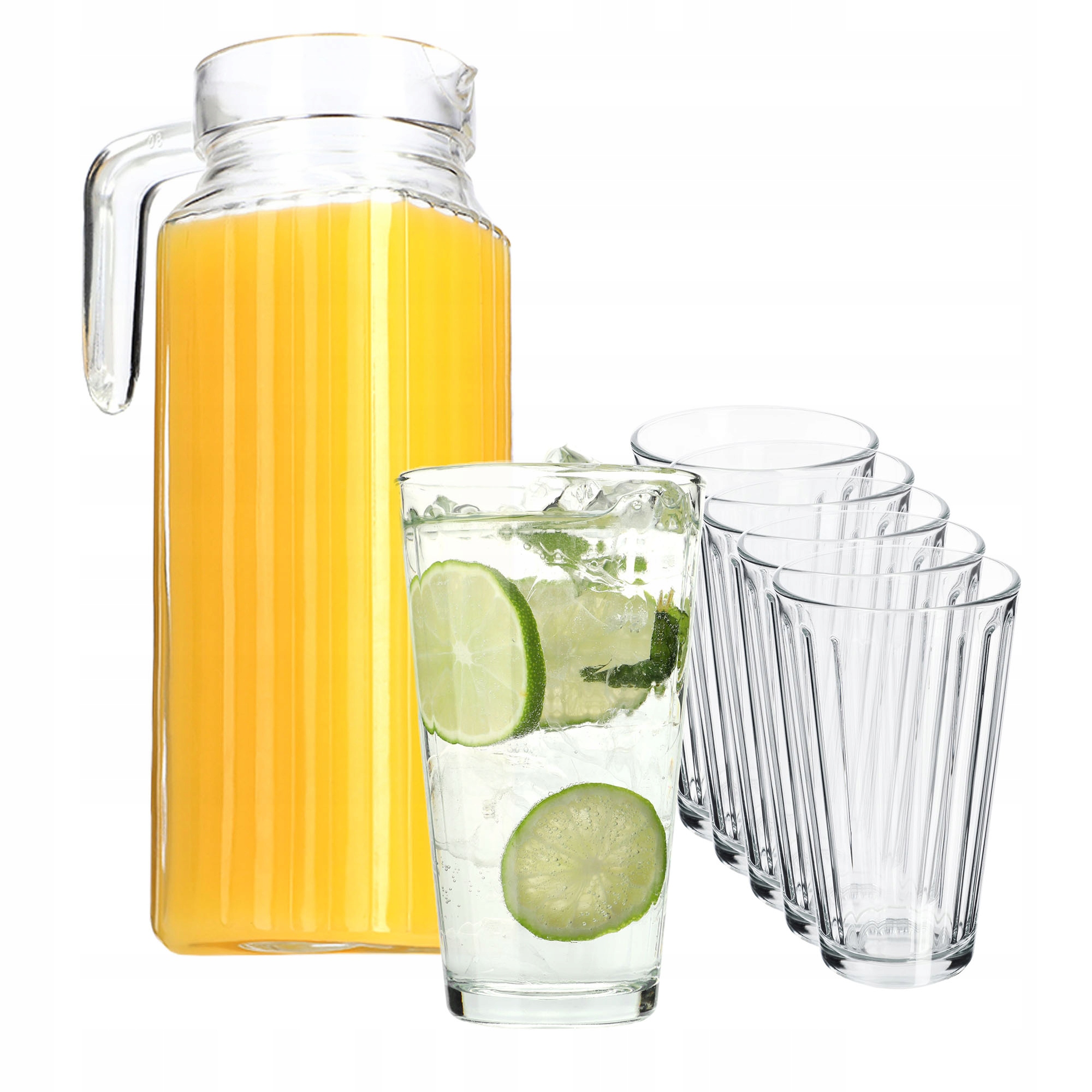 DZBANEK 1,1L + 6 SZKLANEK 360ml DO WODY SOKU