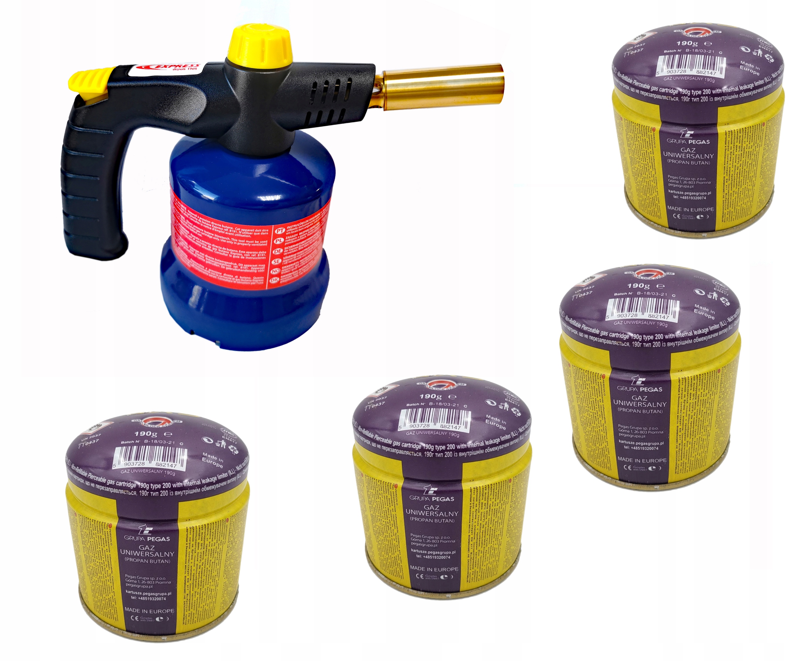 

Lampa lutownicza Palnik Express 8800 4szt gaz