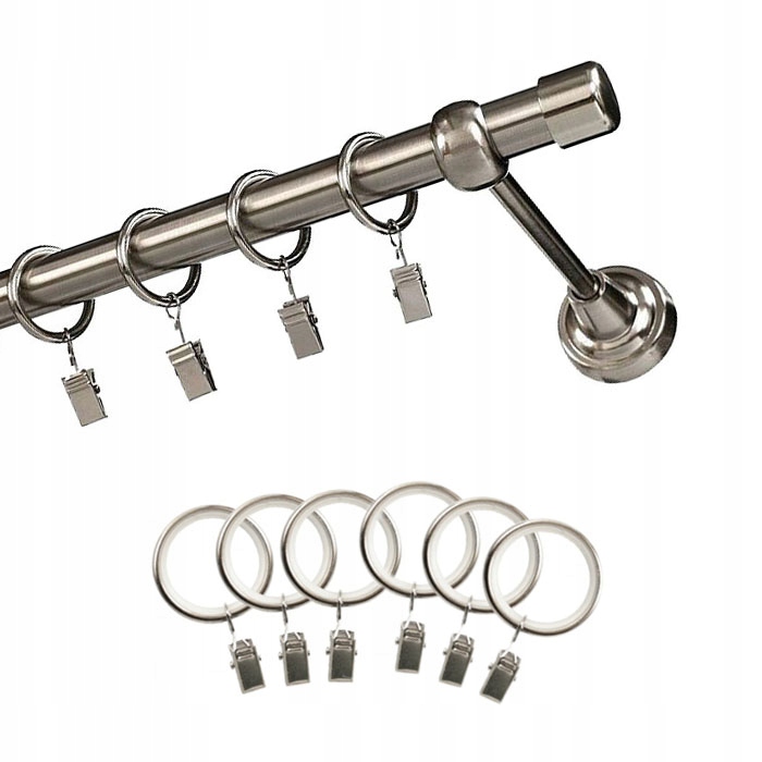 

Karnisz błyszcząca mieniąca stal szlifowana 19 mm