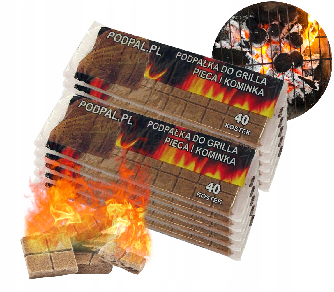 PODPAŁKA DO KOMINKA ROZPAŁKA GRILLA PIECA 800 x KOSTEK WYDAJNA OGNISKA Stan opakowania oryginalne