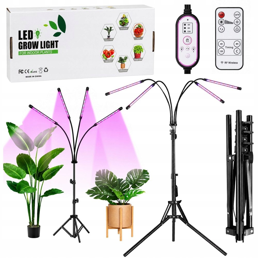 Led lampa pro růst pěstování a osvětlení rostlin Stativ 4 panely Pilot Lea